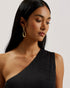 KALEYY-Dresses-One Shoulder Lurex Knit Midi Dress- Ted Baker Romania